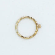 STACKING RING  |  Gold band with Swarkovski crystal